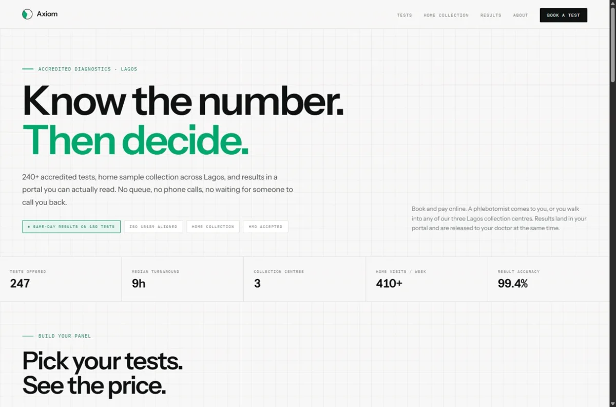 Axiom Labs concept website preview