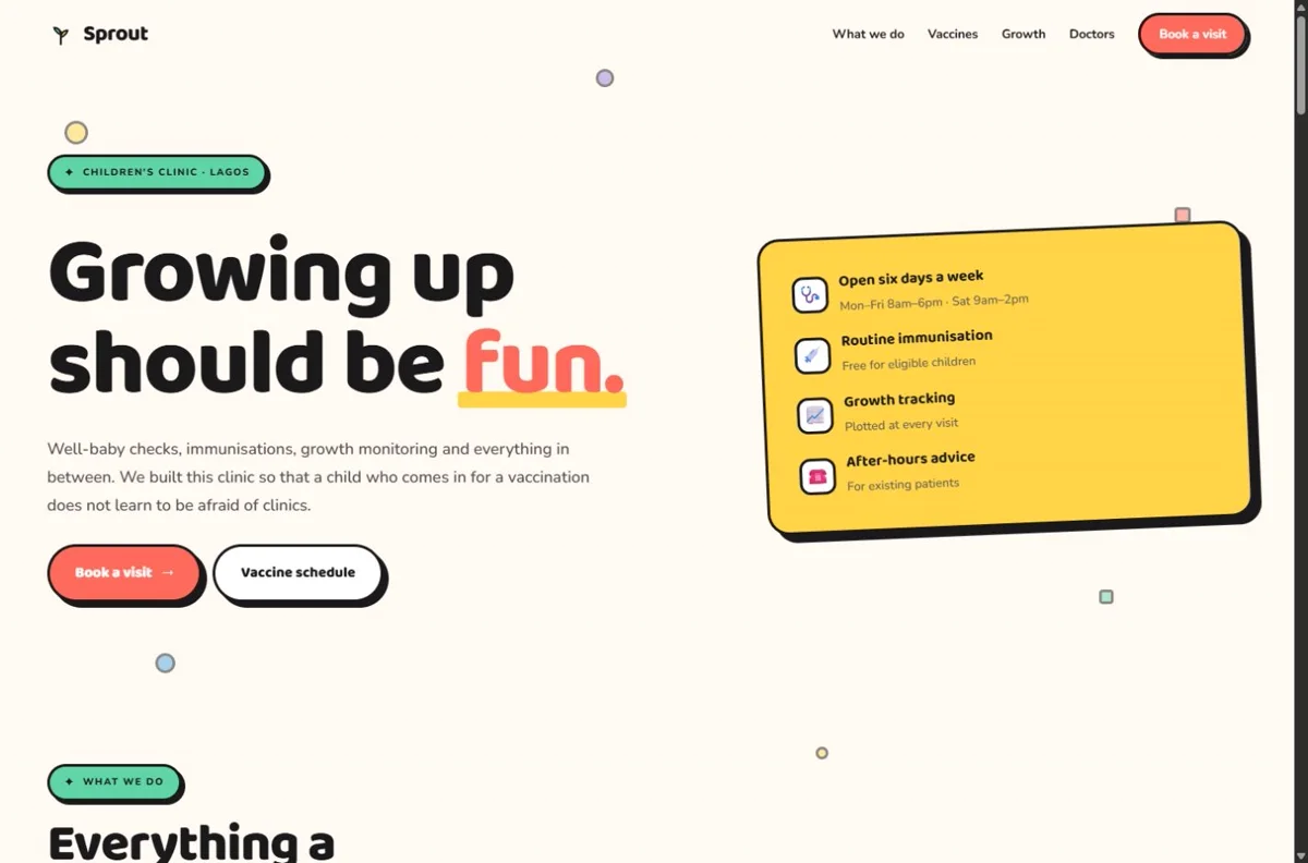 Sprout concept website preview