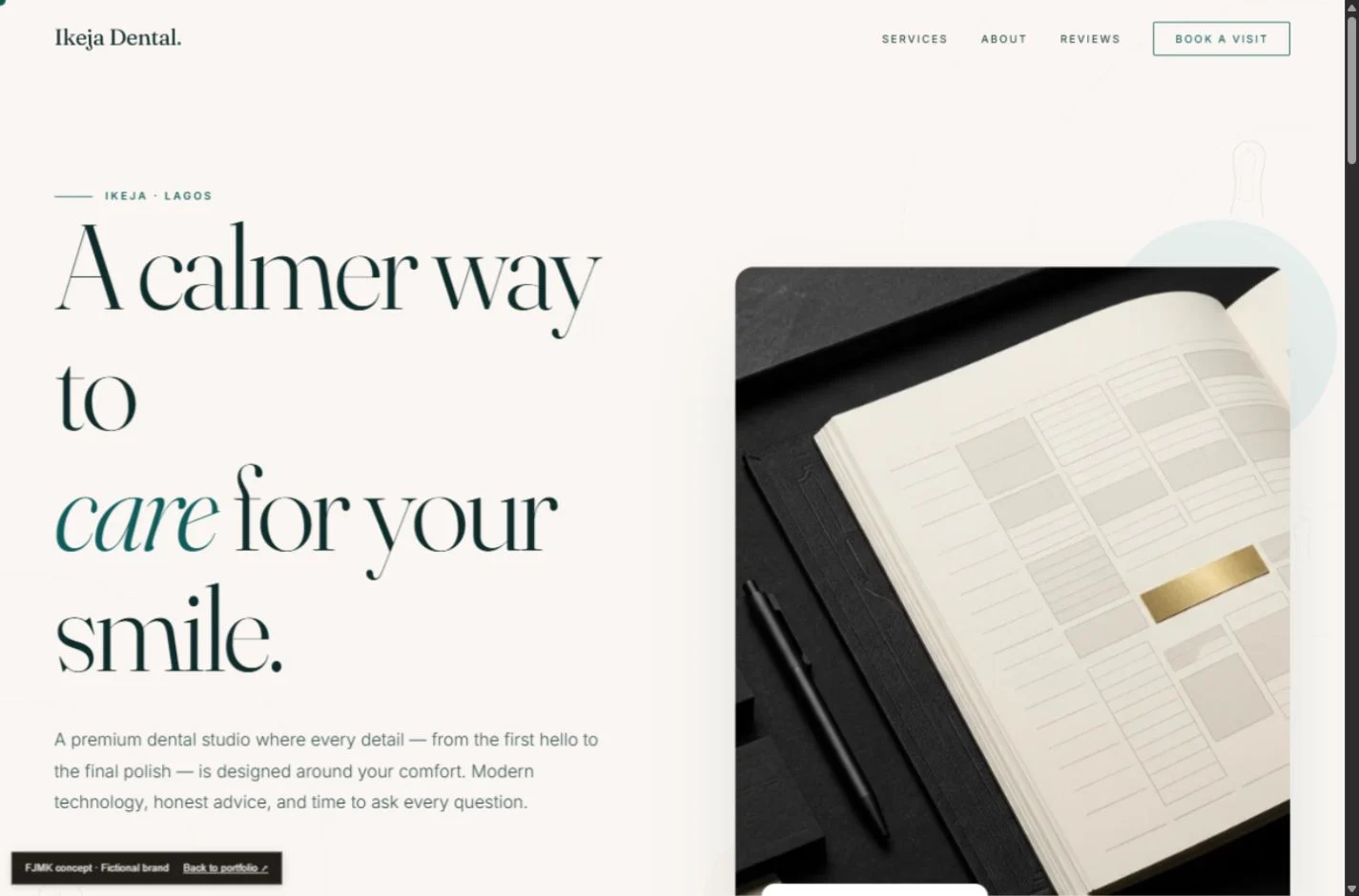 Ikeja Dental concept website preview